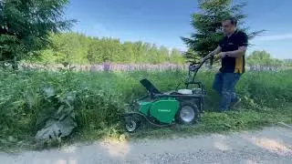 How to mow weeds. Caiman Rolo high grass mower