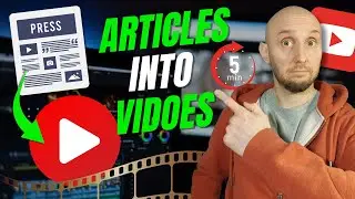 Convert Any Article To Video With AI In Minutes | Text To Video Tutorial