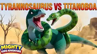 T-REX vs TITANOBOA! 🦖🐍 Giant Snake Attack | EP 3 | Dinosaur Rescue | Mighty Kids Adventure