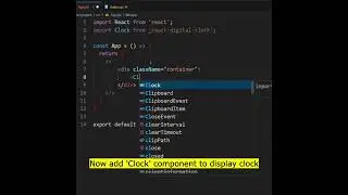 Create Digital Clock by only 2 lines of Code in React | NPM Package | 