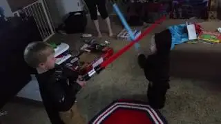 Darth Nicholas and Jedi Luke Drydiaper