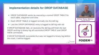 Atomic DDL in MariaDB - Michael 