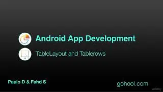 78 - Table Row Layout - Kotlin Developer Course - Build Android Apps in Kotlin
