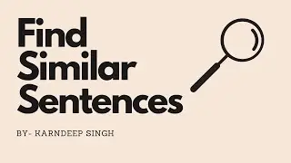 Easiest way to Find Similar Sentence using BERT | Text Similarity