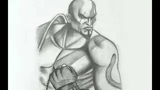 How to draw Kratos God of War - Mortal Kombat 2011