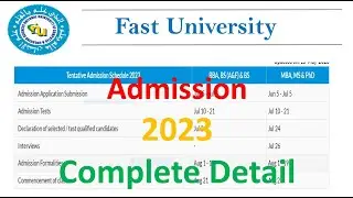 FAST University Admissions 2023 | Complete Information  | Admission 2023 | Education News