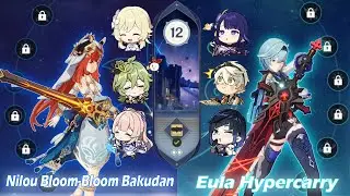 Nilou Bloom-Bloom Bakudan X Eula Hypercarry - Spiral abys 3.1 - Floor 12 - 9 Stars