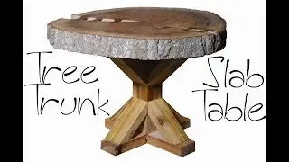 Live Edge Slab Table from Tree Trunk