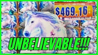 THE MOST UNBELIEVABLE MAJOR CHASES!!! FULL SCREEN & HUGE WINS!!! MYSTICAL UNICORN SLOT (pt 1)