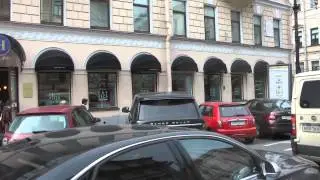 Driving to Makdonalds ул. Большая Морская, 11/6 Санкт Петербург Russia