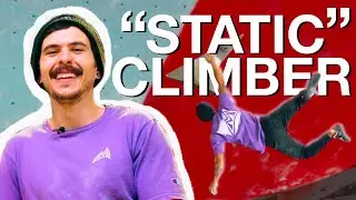V10 Climber Attempts 7 Dynamic Climbing Moves