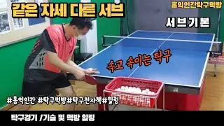 The beginning of table tennis is to deceive various pitch subs in the same posture as a serve Basics
