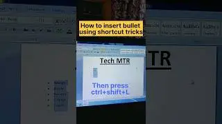Insert bullet using shortcut tricks🔥🔥🔥😱....#shorts #ytshorts #shortvideo