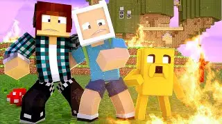 Minecraft : FOGO NA CASA DO FINN E DO JAKE HORA DE AVENTURA (Mapa)