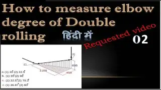 Trick to measure elbow degree of double rolling piping drawing A
