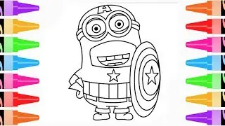 How to Draw Minions Coloring Pages | Kids Learn Drawing | Art Colors for Children