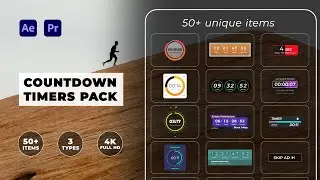 Countdown Timers Pack  | After Effects and Premiere Pro Template (AE & PP Video Template)