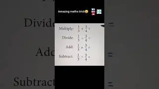 Easy Fraction tricks 😊👍  #viral #maths #shorts #ytshorts #trending #fraction