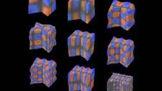 3D standing waves in a cube