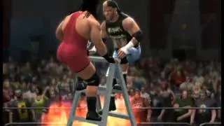 WWE '13 Raven Vs Rhyno flaming table