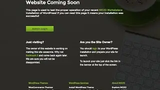 How to remove MOJO Coming Soon Page