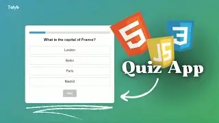 Quiz App using HTML CSS and JavaScript | Talyb