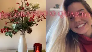 Enfeitando meu quarto para o #natal