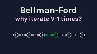 Why do we iterate V-1 times in Bellman-Ford algorithm?