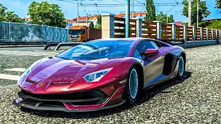 Lamborghini Aventador SVJ 2018 mod | ETS 2 1.44 Gameplay