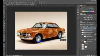 Tutoriel Photoshop -Effet de rouille sur une voiture avec Photoshop cc
