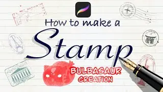 How to make a STAMP | PROCREATE | bulbasaur creation channel