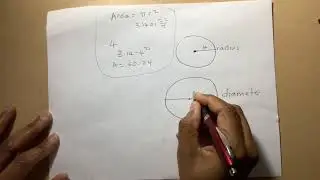 Calculating Area Of A Circle Given The Diameter