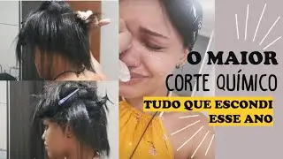 O MAIOR CORTE QUÍMICO QUE TIVE E ESCONDI DE VOCÊS 😱😢 Corte Químico com progressiva 😢