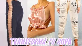 TRANSFORMA TU ROPA VIEJA A NUEVA!! 5 IDEAS THRIFT FLIP AESTHETIC - Tutoriales Belen