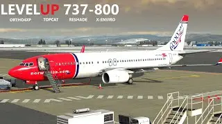 X-Plane 11 | LevelUP 737-800NG | EU OPS | Copenhagen - Oslo | Xenviro 1.16 Real Rain | 1440pHD