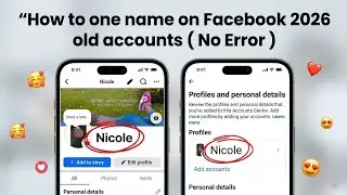 How to one name on facebook old accounts (new method)