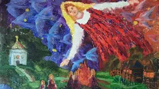 Композиция станковая в технике Монотипия