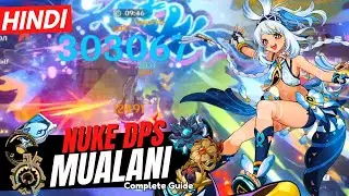 [Hindi] NUKE DPS MUALANI GUIDE! Best Mualani Build - Artifacts, Weapons, Teams | Genshin Impact