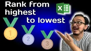 🏆How to use the rank formula in Excel to rank from highest to lowest (and viceversa) in 4 minutes