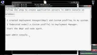 creating application servers in Admin Console  ibm WebSphere Application Server v 8 5 on windows