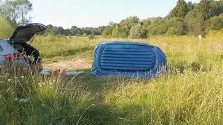 По Наре.  Клеим лодку дольше, чем плывем.