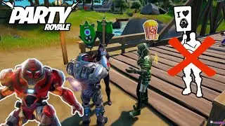 Emote Battles Using The *New* Iron Man Zero Skin In Party Royale