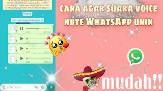 cara agar suara voice note WhatsApp unik dan beragam || andini