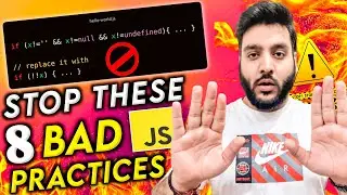 8 Pro Tips To Ditch Your Javascript Bad Code Habits - Instantly 😲| javascript for beginners | hindi
