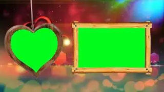 Wedding Wishes  with Heart Animation & Green Background Video