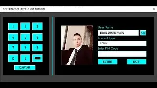 FORM LOGIN DENGAN SISTEM PIN CODE | PART 1 | EXCEL & VBA TUTORIAL