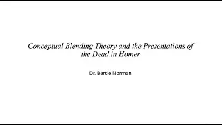 Conceptual Blending:  the Invention of Ghosts  in Homer