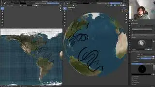 How to use BLENDER to paint on a sphere for fantasy maps!