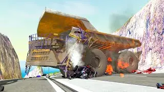 Rollover Crashes With Police Cars - BeamNG Drive | Crashes Plus