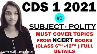 COMPLETE POLITY FOR CDS EXAM 2021 II IMPORTANT POLITY TOPICS CDS EXAM II CDS 1 2021 EXAM PREPARATION
